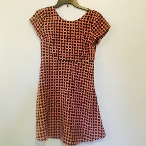 Floral A-line tie back dress